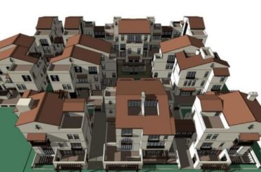 Spanish Classical Villa Cluster Model in SketchUp-BIM WORLD
