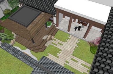 Chinese-Inspired Stacked Villa Model in SketchUp-BIM WORLD