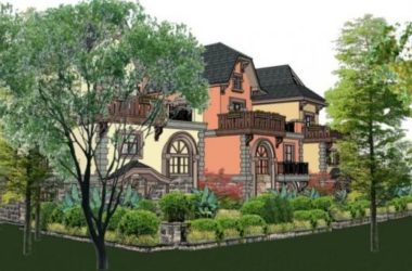 SketchUp Villa Model | Classical European Row Villa Design-BIM WORLD