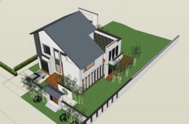 Modern Chinese-Style Solo Villa SketchUp Model-BIM WORLD