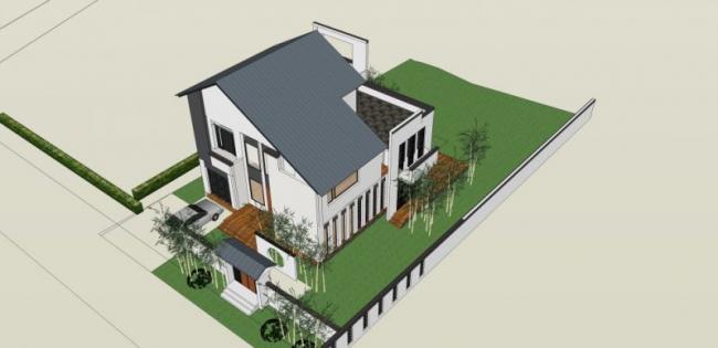 Modern Chinese-Style Solo Villa SketchUp Model