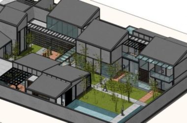 Modern Chinese-Style Villa Cluster | SketchUp 3D Model-BIM WORLD