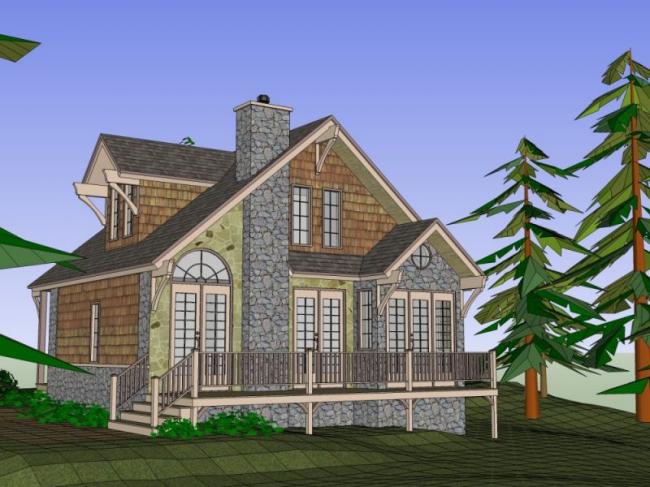Classical Single-Family Villa Model in SketchUp