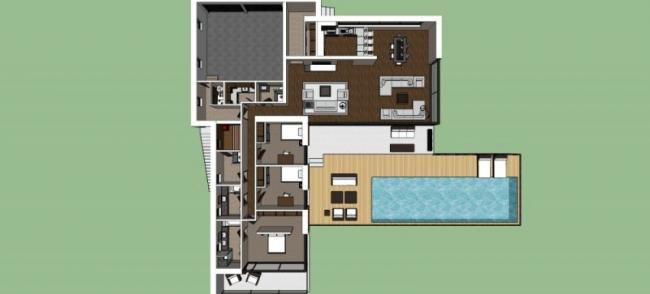 Modern Solo Villa Design | SketchUp 3D Model