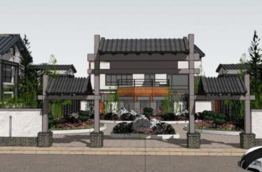 Modern Chinese-Style Villa Cluster | SketchUp Model-BIM WORLD