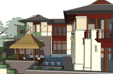 Modern Solo Villa Design in SketchUp Model-BIM WORLD