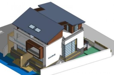 Modern Twin Villa Design | SketchUp 3D Model-BIM WORLD