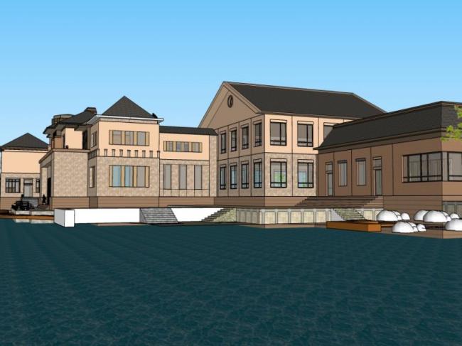 Western Neoclassical Villa Model in SketchUp
