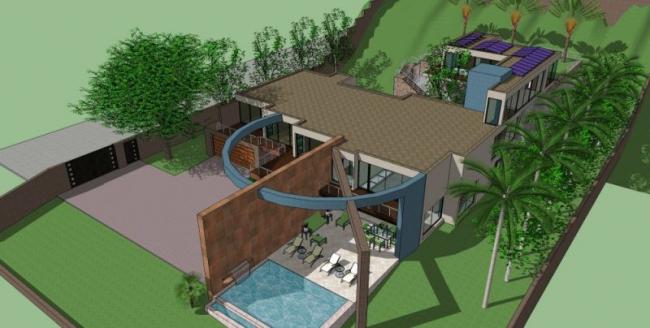 Modern Solo Villa Design | SketchUp 3D Model