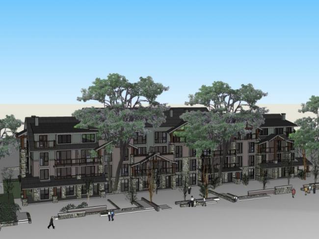 Modern Multi-Row Villa Model in SketchUp
