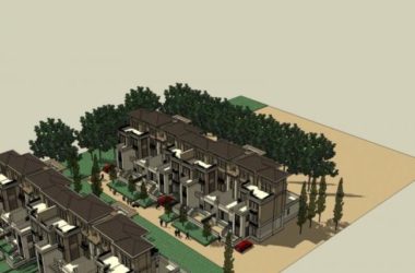 Modern Multi-Row Villa Design in SketchUp Model-BIM WORLD