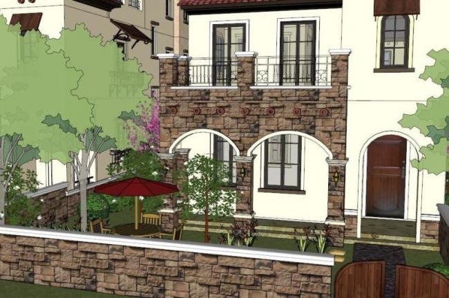 SketchUp Villa Models: Classical and Tuscan Style Townhouses