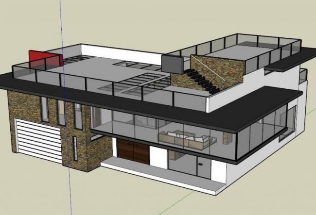 Modern Solo Villa Design | SketchUp 3D Model