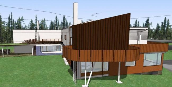 Modern Solo Villa Design Inspired by Alvar Aalto | SketchUp Model