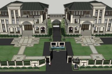 Classical Twin Villa Model in SketchUp-BIM WORLD