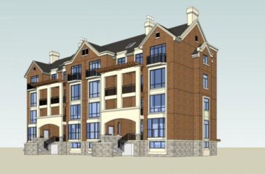 Modern Multi-Row Villa Model in SketchUp-BIM WORLD
