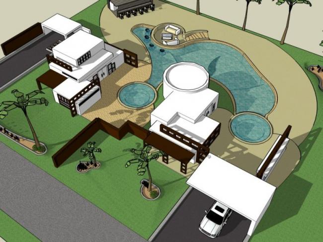 Modern Solo Villa Design | SketchUp 3D Model