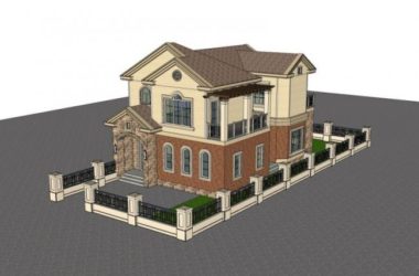 Classical Style Single-Family Villa Model in SketchUp-BIM WORLD