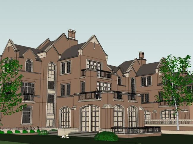 Classical Style Townhouse Villa Model in SketchUp
