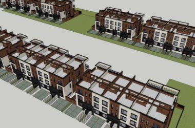 Modern Multi-Row Villa Model in SketchUp-BIM WORLD