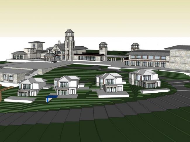 Modern Stacked Villa Design in SketchUp Model