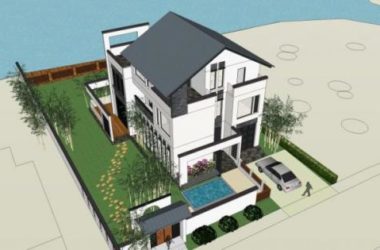 Modern Solo Villa Design in SketchUp Model-BIM WORLD