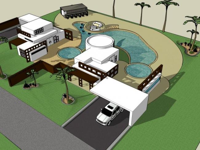 Modern Solo Villa Design | SketchUp 3D Model