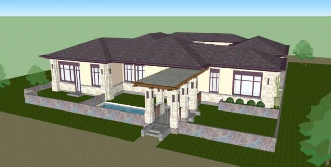 Modern Solo Villa Design | SketchUp Model