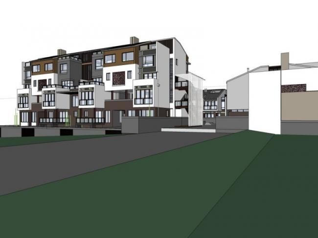 Modern Multi-Row Villa Design in SketchUp