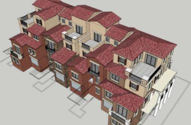 Modern Stacked Villa Design in SketchUp-BIM WORLD