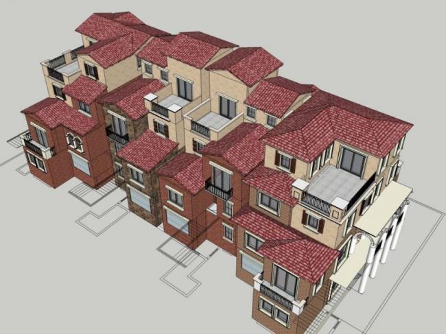 Modern Stacked Villa Design in SketchUp
