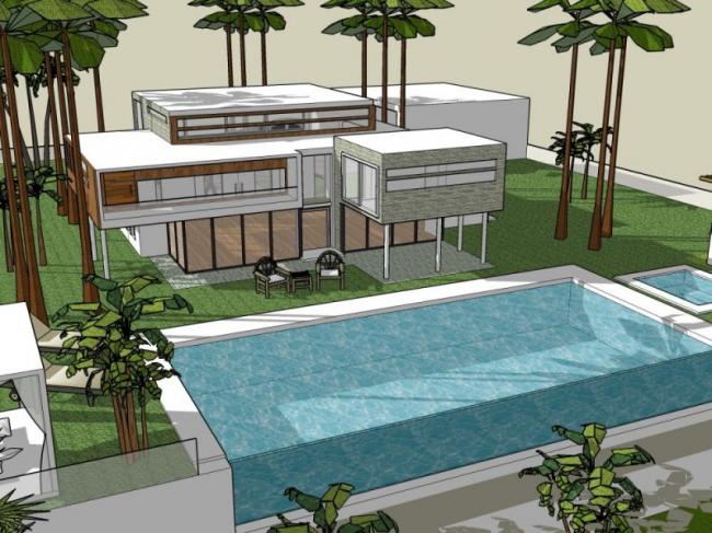 Modern Solo Villa Design | SketchUp 3D Model