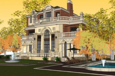 Classical Style Single-Family Villa Model in SketchUp-BIM WORLD