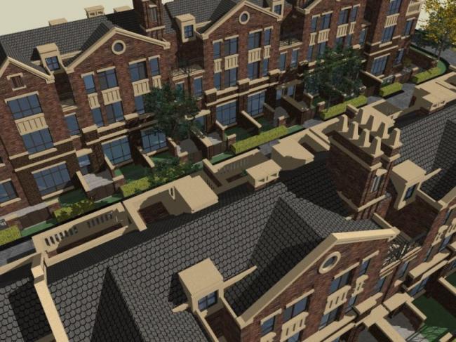 Classical Style Townhouse Villa Model in SketchUp