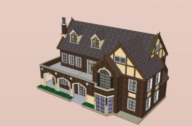 Classical Style Single-Family Villa Model in SketchUp-BIM WORLD