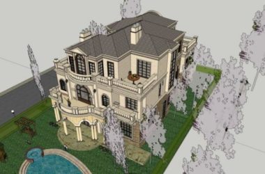 Classical Single-Family Villa Model in SketchUp-BIM WORLD