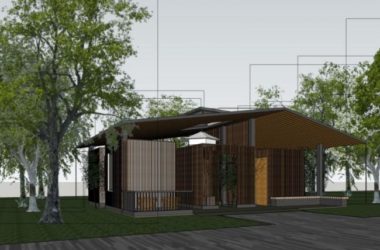 Modern Pavilion Villa Model in SketchUp-BIM WORLD