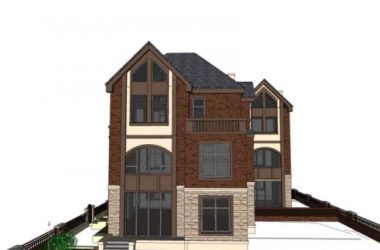 Modern Multi-Row Villa Model in SketchUp-BIM WORLD