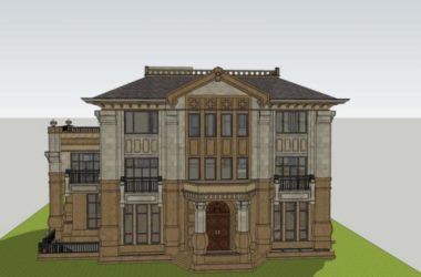 Classical Single-Family Villa Model in SketchUp-BIM WORLD