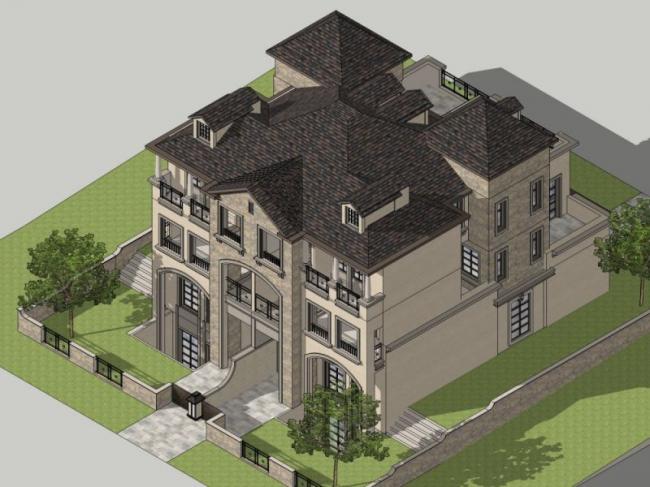 Modern Twin Villa Design | SketchUp 3D Model