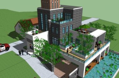 Modern Stacked Villa Design in SketchUp-BIM WORLD