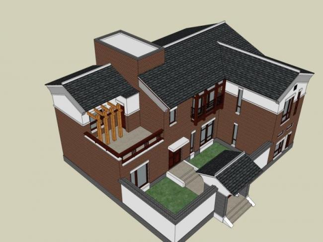 Modern Solo Villa Design | SketchUp 3D Model