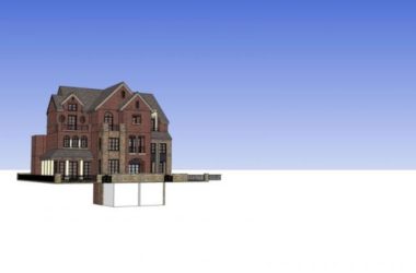 SketchUp Villa Model: Stacked British Classical Style Design-BIM WORLD