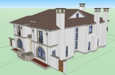 Modern Twin Villa Design in SketchUp-BIM WORLD