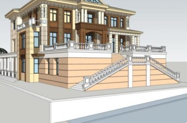 Modern Stacked Villa Design in SketchUp-BIM WORLD