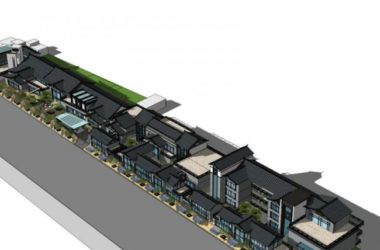 Chinese-Style Row Villa Model in SketchUp-BIM WORLD