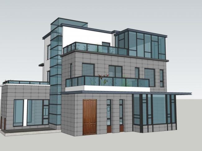 Modern Solo Villa Design | SketchUp 3D Model