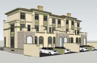 Modern Multi-Row Villa Model in SketchUp-BIM WORLD