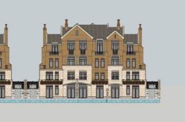 British-Style Townhouse Villa Model in SketchUp-BIM WORLD