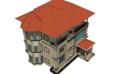 Classical Single-Family Villa Model in SketchUp-BIM WORLD